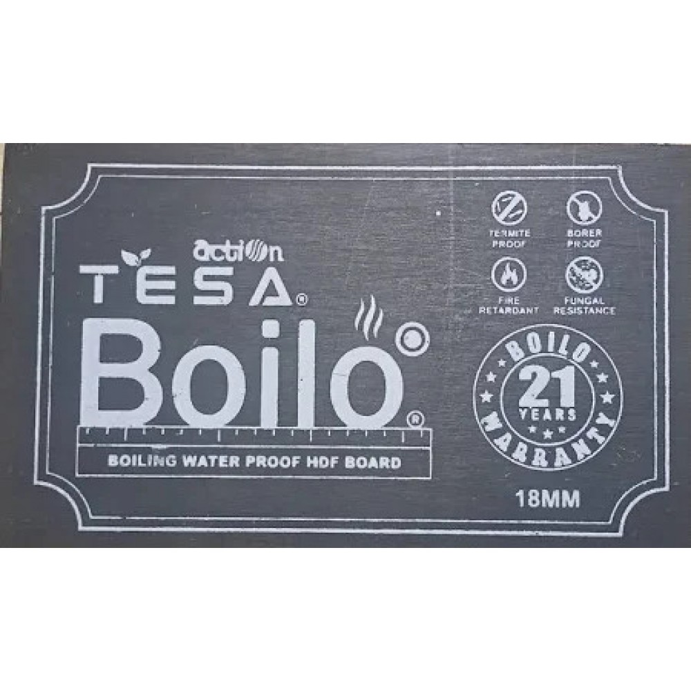 Action Tesa Boilo  8mm to 18mm with 21 years warranty 8x4 sheet (BOILO BWP-HDF)