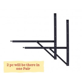 Folding Dining Table Brackets with Collapsible Hinges and Shelf The Perfect Solution for Study Desks, Office Tables, Home Computer Tables (Only Brackets) (2ft)