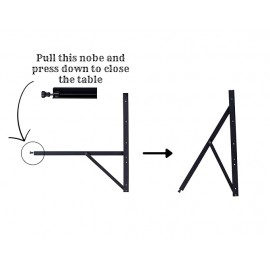 Folding Table Brackets with Collapsible Hinges (2ft) – Heavy Duty