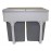 Kitchen Sliding Pull-Out Waste Bin Grey PVC – 250×452×365 mm