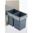 Kitchen Sliding Pull-Out Waste Bin Grey PVC – 250×452×365 mm