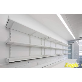 Adjustable Shelf Bracket 1.6mm Mild Steel-14swg, Star White 6 inches to 20 Inches Length