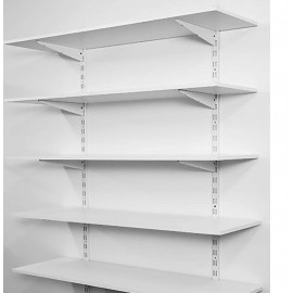 Adjustable Shelf Bracket 1.6mm Mild Steel-14swg, Star White 6 inches to 20 Inches Length
