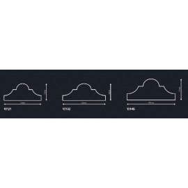 HDHMR & Exterior Grade Moulding Center Design 8ft – Paintable Decor