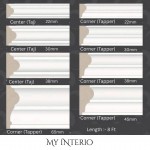 PVC Wall Moulding Strip 8ft – Charcoal, Paintable & Easy to Install