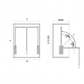 wardrobe Lifter Soft close Hanger Lifter Pull Down for Hanging Clothes, Mocha Finish