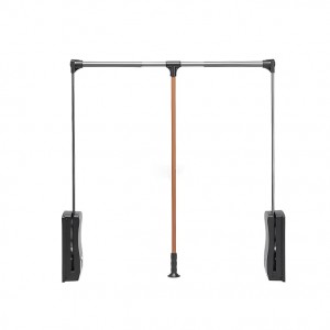 wardrobe Lifter Soft close Hanger Lifter Pull Down for Hanging Clothes, Mocha Finish