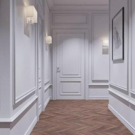 PVC Wall Moulding Strip 8ft – Charcoal, Paintable & Easy to Install