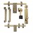 eHome Decor WMXTYP Brass Finish Door Accessories Kit (Antique Finish, 6-Pieces)