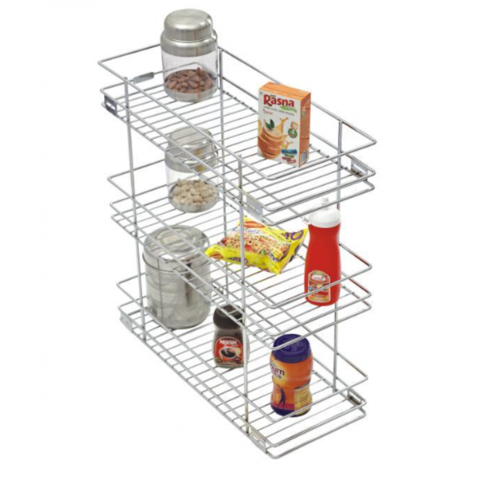 SS Pullout 3 Layer Basket Regular 21 inches