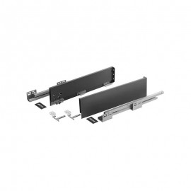 Ozone Tandem Slim Drawer Box System OE-DWDS-PRO-S 500MM ANTHGREY with Load Capacity Upto 40 Kg (Grey, 20 Inch  )